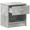 vidaXL Bedside Cabinet with Drawer Concrete Grey 39x28x41 cm