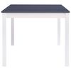 vidaXL Dining Table White and Grey 180x90x73 cm Pinewood