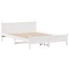 vidaXL Bed Frame without Mattress White 150x200 cm King Size Solid Wood Pine