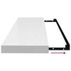 vidaXL Floating Wall Shelves 2 pcs High Gloss White 90x23.5x3.8 cm MDF