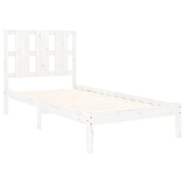 vidaXL Bed Frame without Mattress White 90x200 cm Solid Wood Pine