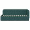 vidaXL Corner Bed Frame with Headboard Dark Green 80 x 200 cm Fabric