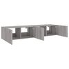 vidaXL TV Wall Cabinets with LED Lights 2 pcs Grey Sonoma 80x35x31 cm