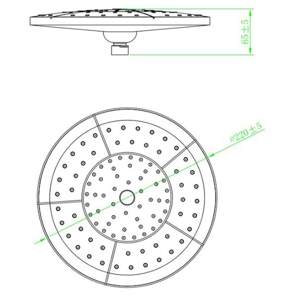 SCH&Uuml;TTE Overhead Shower AUXERRE Chrome