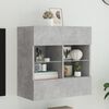 vidaXL TV Wall Cabinet with LED Lights Concrete Grey 58.5x30x60.5 cm