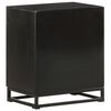 vidaXL Bedside Cabinet Black 40x30x50 cm Solid Acacia and Mango Wood