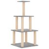 vidaXL Cat Tree with Sisal Scratching Posts Light Grey 111 cm