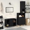 vidaXL Bathroom Furniture Set with Storage 3 pcs Black Engineered wood
