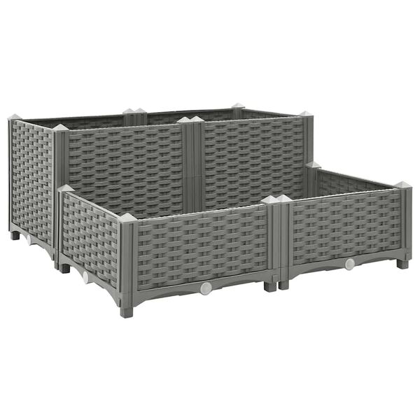 vidaXL Raised Bed 80x80x38 cm Polypropylene