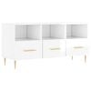 vidaXL TV Cabinet High Gloss White 102x36x50 cm Engineered Wood