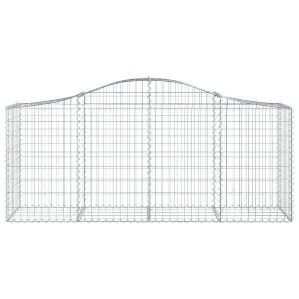 vidaXL Arched Gabion Baskets 20 pcs 200x50x80/100 cm Galvanised Iron