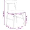 vidaXL Dining Chair 2 pcs Natural and Light Solid Rubber Wood