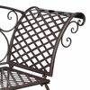 vidaXL Garden Chaise Lounge 128 cm Steel Antique Brown