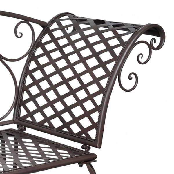vidaXL Garden Chaise Lounge 128 cm Steel Antique Brown