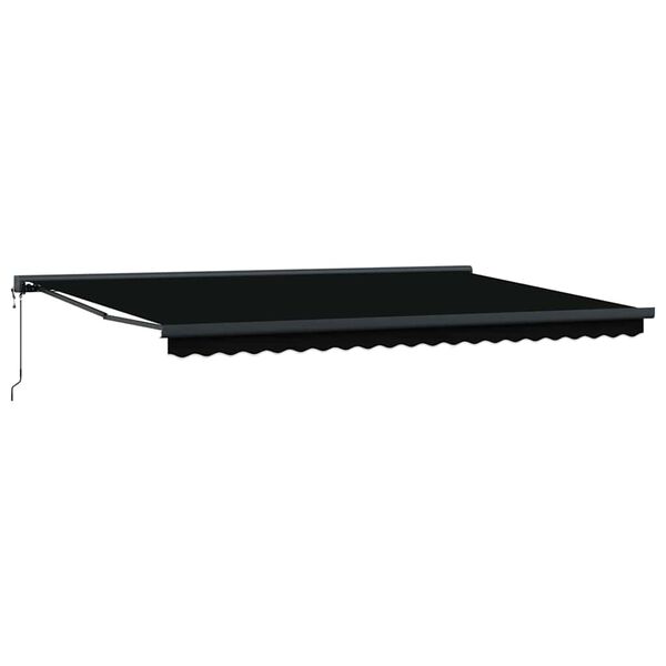 vidaXL Awning Black 500 x 300 x 165 cm Polyester and Aluminium