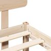 vidaXL Bed Frame with Headboard Natural 135 x 190 cm Solid Pine Wood