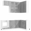 vidaXL Kitchen Unit LYON 8 pcs Grey Sonoma Engineered Wood