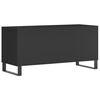 vidaXL Record Cabinet Black 100x38x48 cm Engineered Wood