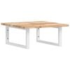 vidaXL Basin Shelf Wall Mounted Steel and Solid Wood Acacia