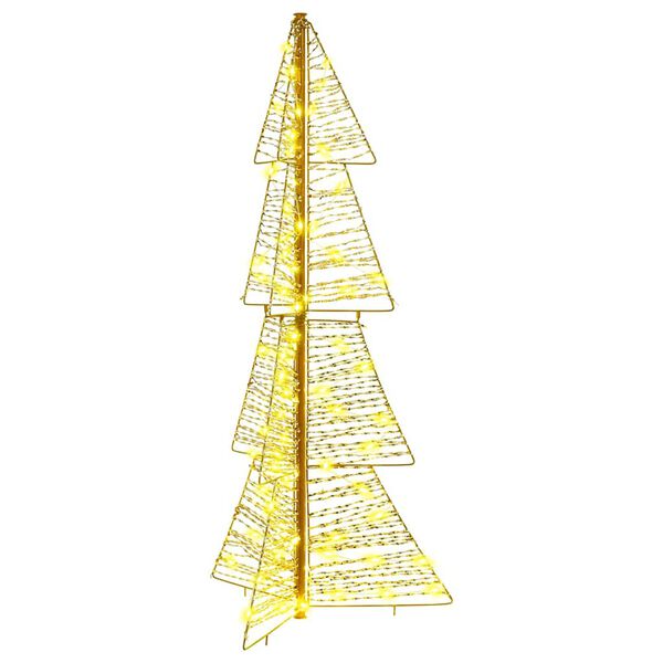 vidaXL Christmas Tree with 100 LEDs Warm White 120 cm PET