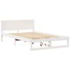 vidaXL Bed Frame with Headboard White 120 x 190 cm Solid Pine Wood