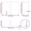 vidaXL Dining Table Legs T-Shaped&nbsp;2 pcs Black 100x35x(72-73) cm Steel