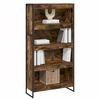 vidaXL Book Cabinet 2 pcs Smoke Oak 80 x 30 x 155 cm Engineered Wood