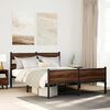 vidaXL Bed Frame without Mattress Brown Oak 140x190 cm Engineered Wood