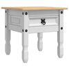 vidaXL End Table with Drawer White 50 x 50 x50 cm Solid Pine Wood