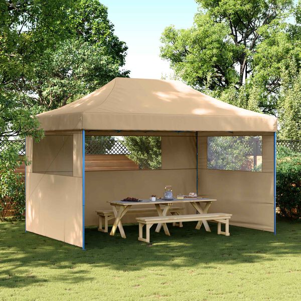 vidaXL Party Tent Folding Beige 292 x 440 x 315 cm Oxford Fabric