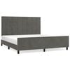 vidaXL Bed Frame without Mattress Dark Grey 160x200 cm Velvet
