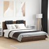 vidaXL Bed Frame without Mattress Brown Oak 150x200 cm King Size
