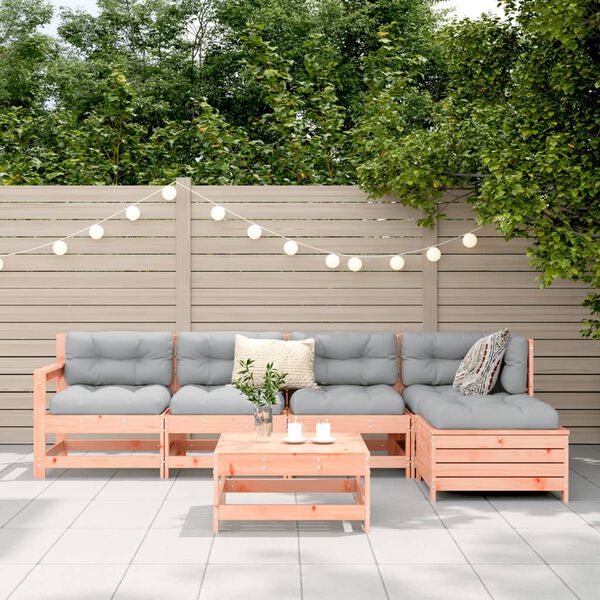 vidaXL 6 Piece Garden Sofa Set Solid Wood Douglas Fir
