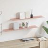 vidaXL Floating Shelf Wall-mounted 2 pcs Pink 100 x 18 x 2.5 cm Steel