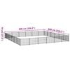 vidaXL Dog Kennel Black 36 m&sup2; Steel