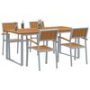vidaXL Garden Dining Set 5 pcs Grey and brown