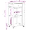 vidaXL Kitchen Trolley with Wheels Natural 47.5 x 36 x 83 cm Bamboo