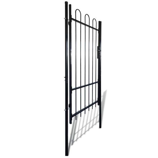 vidaXL Fence Gate with Hoop Top (single) 100 x 198 cm