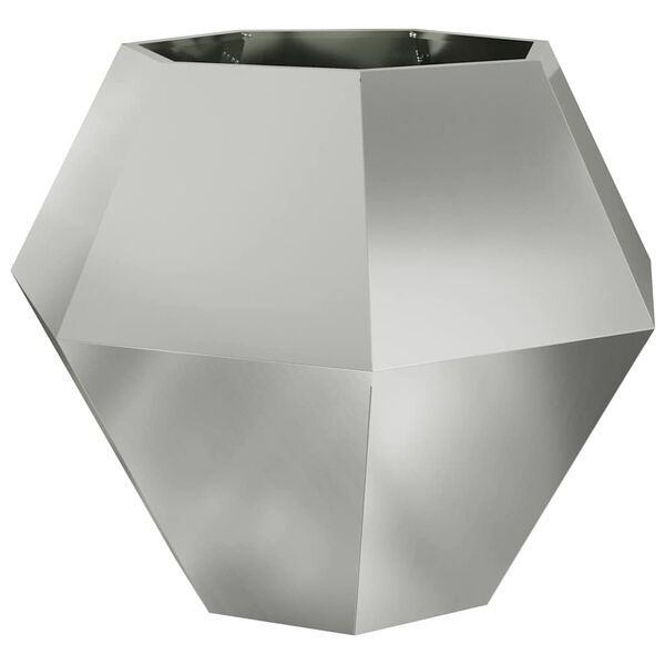 vidaXL Planter Silver 100 x 100 x 80 cm Galvanised Steel