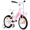 vidaXL Kids Bike with Front Carrier 14 inch White and Pink