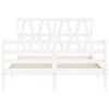 vidaXL Bed Frame without Mattress White Small Double Solid Wood
