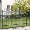 vidaXL Spike Fence Black 200 x 166 cm Powder-Coated Steel