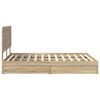 vidaXL Storage Bed with Drawer Sonoma Oak 140 x 190 cm Engineered Wood