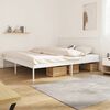 vidaXL Metal Bed Frame without Mattress with Headboard White 200x200cm