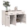vidaXL Sideboard HAMAR White 113x40x80 cm Solid Wood Pine