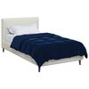vidaXL Full Year Duvet Quilted Dark Blue 155 x 220 cm Microfiber