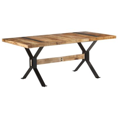 vidaXL Dining Table 180x90x76 cm Rough Mango Wood