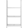 vidaXL 3-Layer Tyre Shelf Silver 110x40x200 cm Steel