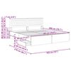 vidaXL Bed Frame with Drawer Sonoma Oak 180 x 200 cm Engineer Wood