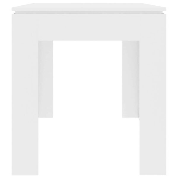 vidaXL Table White Chipboard